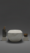 Handcrafted marble bathtub