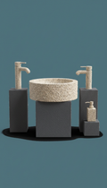 Sculpted granite sink