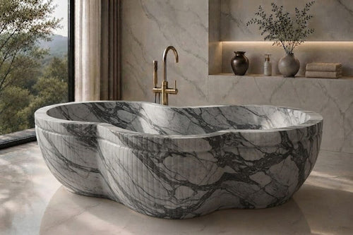 Italian Statuario Marble Aurelia stone bathtub