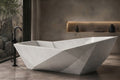 Taj White Marble Diamond Cut stone bathtub