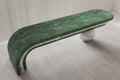 Football sculptural curved marble bench