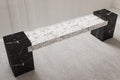 Corridor hand-carved solid marble bench