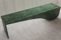 Instrumental waisted marble bench with hollowed seat