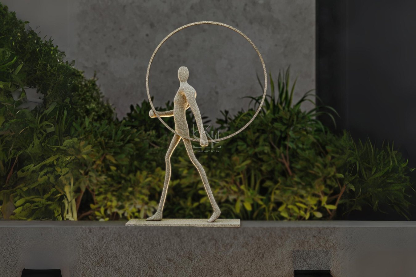 Hand-carved natural stone sculpture