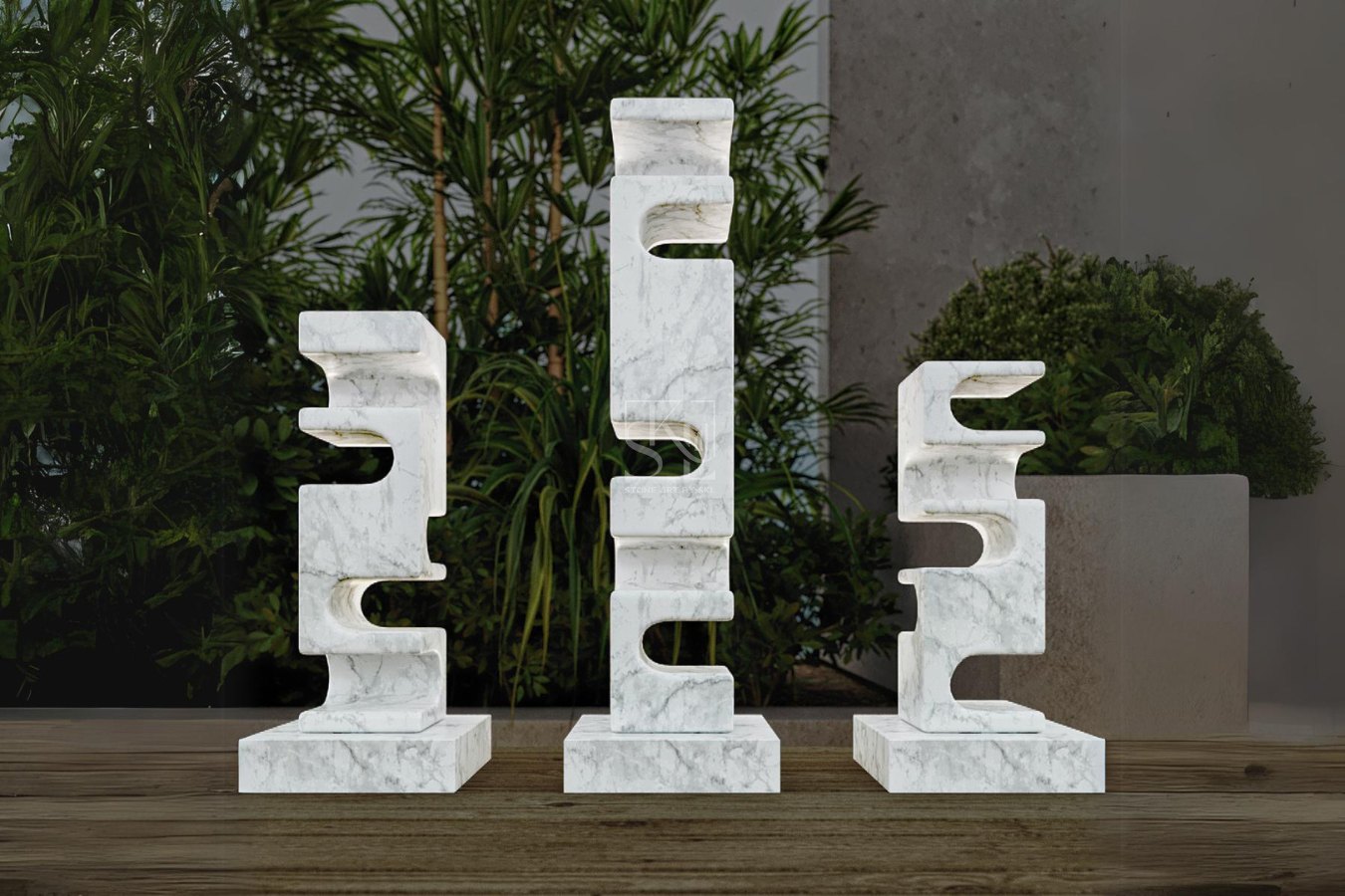 Hand-carved natural stone sculpture