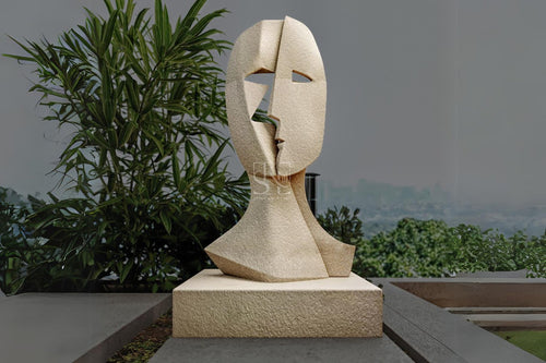 Hand-carved natural stone sculpture