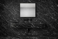 Indian Black Marble hand-carved Cascada stone basin