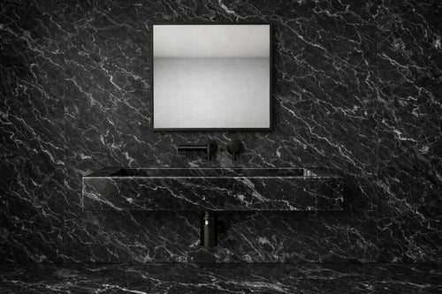 Indian Black Marble hand-carved Cascada stone basin