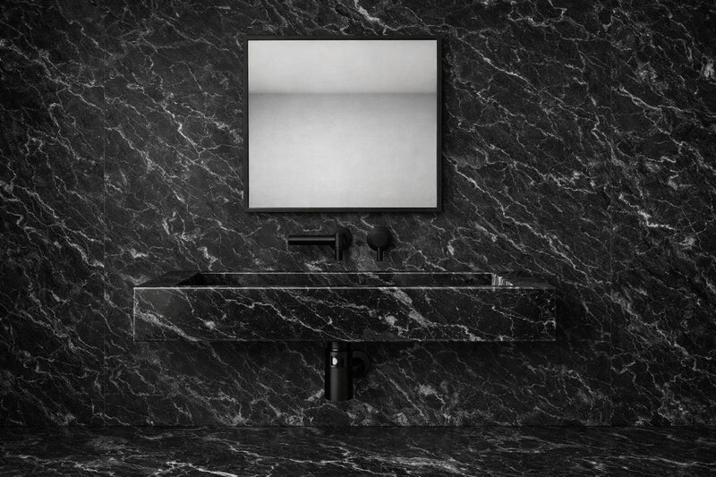 Indian Black Marble hand-carved Cascada stone basin