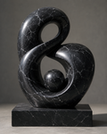 Eclipse Flow – Black Marquina Marble Sculpture